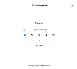 آموزش ثبت نام در TradingView