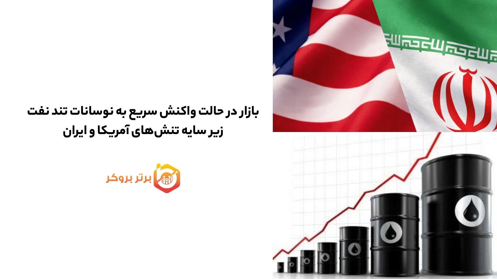 بازار در حالت واکنش سریع به نوسانات تند نفت زیر سایه تنشهای آمریکا و ایران