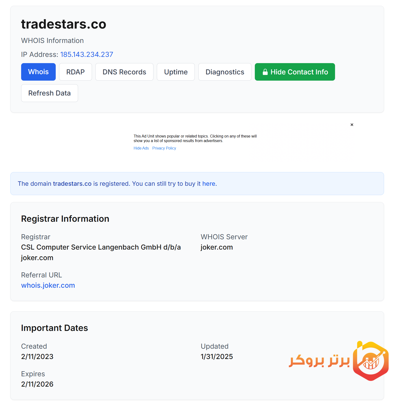 tradestars-whois-information