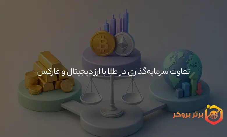 تفاوت سرمایهگذاری در طلا با ارز دیجیتال و فارکس