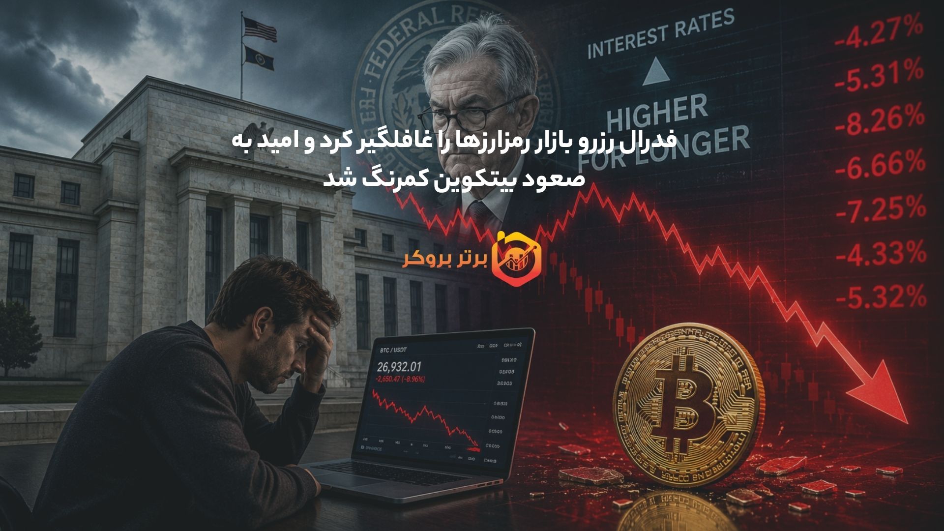 فدرال رزرو بازار رمزارزها را غافلگیر کرد و امید به صعود بیتکوین کمرنگ شد