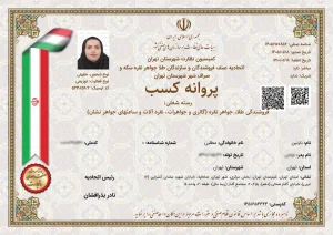 پروانه کسب فروشندگی طلا، جواهر و نقره