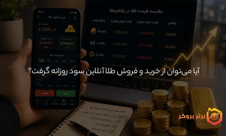 آیا میتوان از خرید و فروش طلا آنلاین سود روزانه گرفت؟