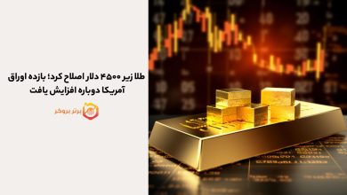 طلا زیر ۴۵۰۰ دلار اصلاح کرد؛ بازده اوراق آمریکا دوباره افزایش یافت